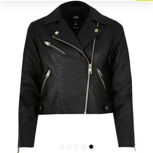 River Island Petite faux leather jacket